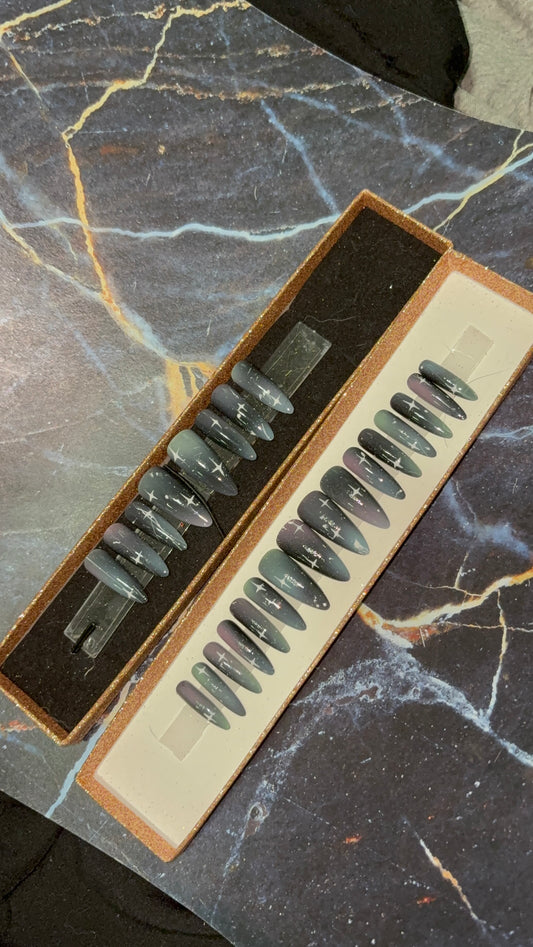 Long Stiletto Galaxy Press-On Nails